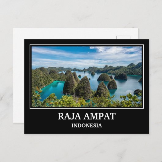 Raja Ampat Indonesia Postkarte (Vorne/Hinten)