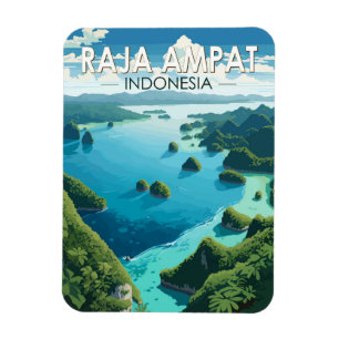 Raja Ampat Indonesia Reisen Art Vintag Magnet