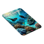 Raja Ampat Indonesia Scuba Diver Magnet (Rechte Seite)