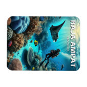 Raja Ampat Indonesia Scuba Diver Magnet (Horizontal)