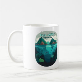 Raja Ampat Indonesia Underwater Scuba Retro Kaffeetasse
