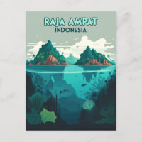 Raja Ampat Indonesia Underwater Scuba Retro