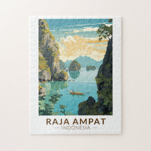Raja Ampat Indonesien Boot Reise Kunst Vintage Puzzle