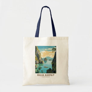 Raja Ampat Indonesien Boot Reise Kunst Vintage Tragetasche