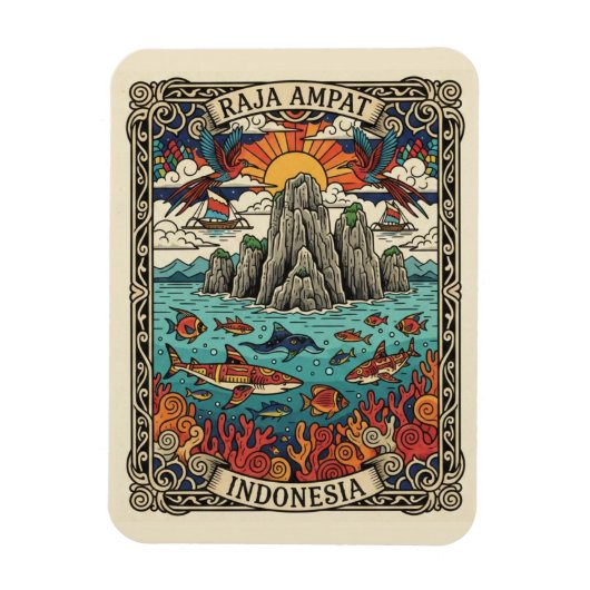 Raja Ampat Indonesien Magnet (Vertikal)