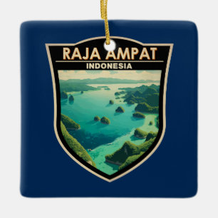Raja Ampat Indonesien Reise Kunst Vintage Keramikornament
