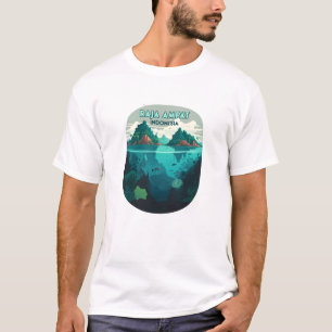 Raja Ampat Indonesien Unterwasser-Tauch-Retro T-Shirt