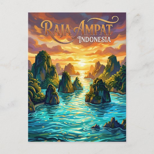 Raja Ampat-Inseln Indonesien Postkarte (Vorderseite)
