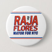 Raja Flores 2021 NYC Mayor Button (Vorderseite)