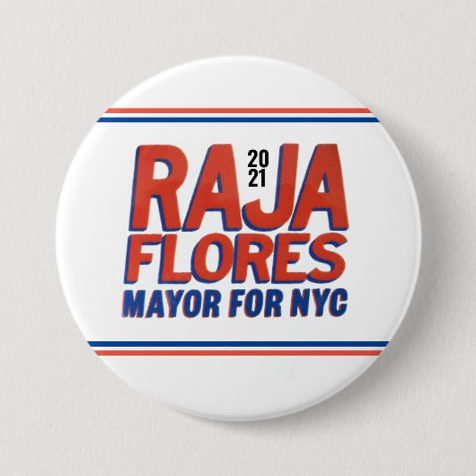 Raja Flores 2021 NYC Mayor Button (Vorderseite)