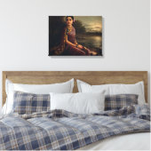Raja Ravi Varma - Radha im Mondlicht Leinwanddruck (Insitu (Schlafzimmer))