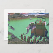 Raja Sarup Singh of Udaipur, auf einer Jagd auf Wi Postkarte (Vorne/Hinten)