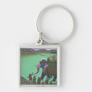 Raja Sarup Singh von Udaipur, auf einer Eberjagd Schlüsselanhänger