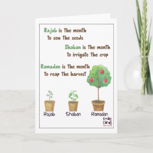 Rajab - Holy Month Blessings Karte (Vorderseite)