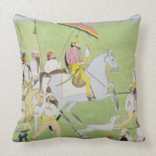 Rajah Dhian Singh (1796-1840) Jagd mit compani Kissen