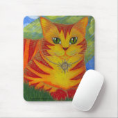 Rajah goldene Goldsun-Katzen-Fantasie-Kunst Mousepad (Mit Mouse)