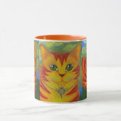 Rajah goldene Goldsun-Katzen-Fantasie-Kunst-Tasse Tasse (Zentrum)