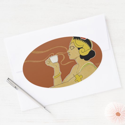 Rajah Ovaler Aufkleber (Umschlag)