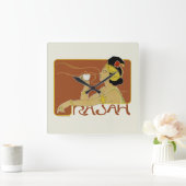 Rajah Quadratische Wanduhr (Zuhause)