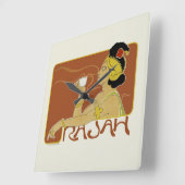 Rajah Quadratische Wanduhr (Winkel)