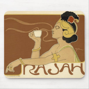 Rajah Vintag Coffee Ad Mousepad