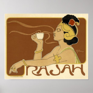 Rajah Vintag Coffee Ad Poster