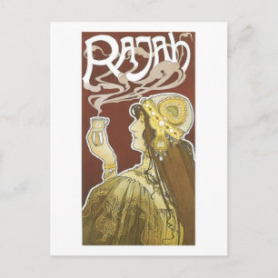 Rajah Vintage Kaffee Werbung Postkarte
