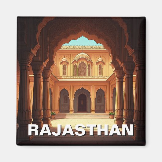 Rajasthan India Souvenir Magnet (Vorne)