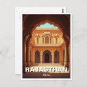 Rajasthan India Souvenir Postkarte (Vorne/Hinten)