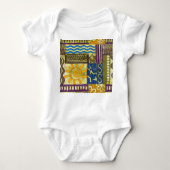 Rajasthan Indian, Patchwork-Teppich-Textur. Baby Strampler (Vorderseite)