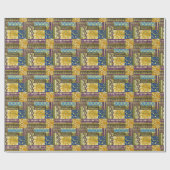 Rajasthan Indian, Patchwork-Teppich-Textur. Geschenkpapier (Flach)