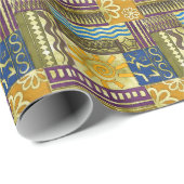 Rajasthan Indian, Patchwork-Teppich-Textur. Geschenkpapier (Rolleneckpunkt)
