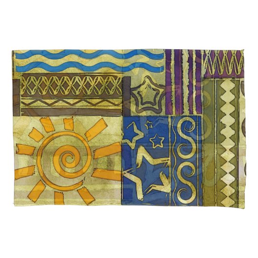 Rajasthan Indian, Patchwork-Teppich-Textur. Kissenbezug (Vorderseite)