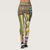 Rajasthan Indian, Patchwork-Teppich-Textur. Leggings (Rückseite)