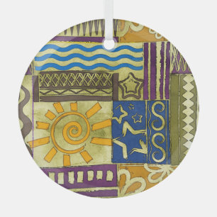 Rajasthan Indian, Patchwork-Teppich-Textur. Ornament Aus Glas