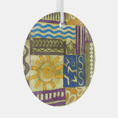Rajasthan Indian, Patchwork-Teppich-Textur. Ornament Aus Glas (Vorderseite Rechts)