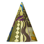 Rajasthan Indian, Patchwork-Teppich-Textur. Partyhütchen (Rückseite)