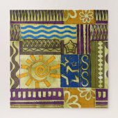 Rajasthan Indian, Patchwork-Teppich-Textur. Puzzle (Vertikal)