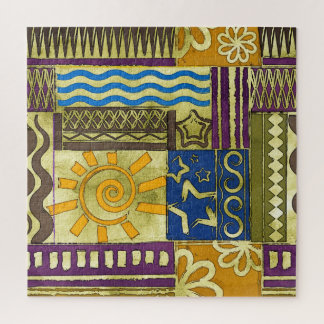 Rajasthan Indian, Patchwork-Teppich-Textur. Puzzle