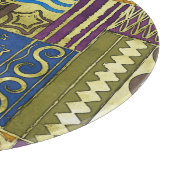 Rajasthan Indian, Patchwork-Teppich-Textur. Schneidebrett (Ecke)