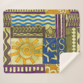 Rajasthan Indian, Patchwork-Teppich-Textur. Sherpadecke (Vorderseite (Horizontal))