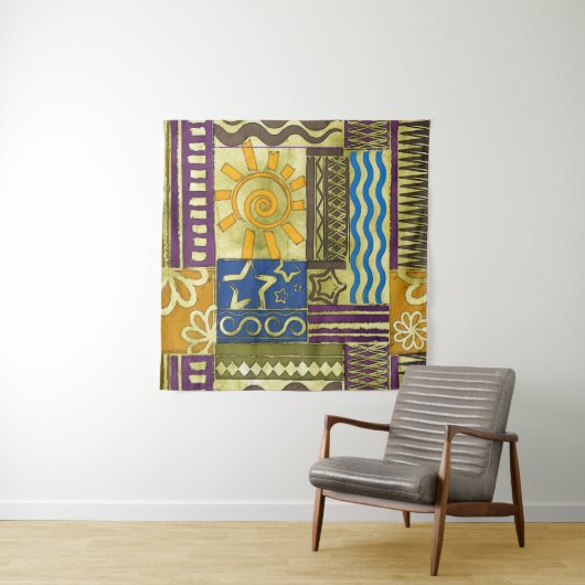 Rajasthan Indian, Patchwork-Teppich-Textur. Wandteppich (Beispiel (Horizontal))