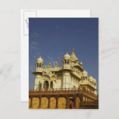 Rajasthan, Indien Eine stehende und zufällige Frau Postkarte (Vorne/Hinten)