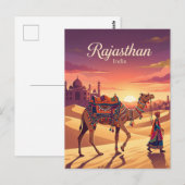 Rajasthan Indien Postkarte (Vorne/Hinten)