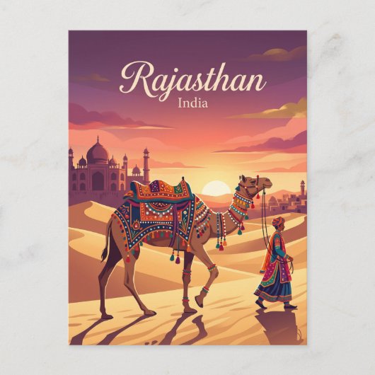 Rajasthan Indien Postkarte (Vorderseite)