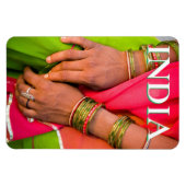 Rajasthan-Nah-up der Hände der Frau Magnet (Horizontal)