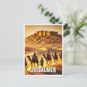Rajasthan Thar Desert Jaisalmer India Travel Postkarte (Stehend Vorderseite)