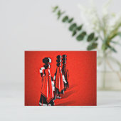 Rajasthani Girls Postkarte (Stehend Vorderseite)