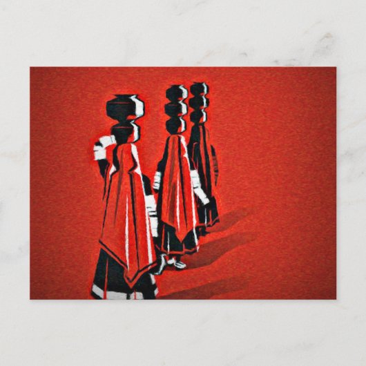 Rajasthani Girls Postkarte (Vorderseite)