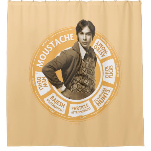 Rajesh Info Graphic Duschvorhang (Vorderseite)